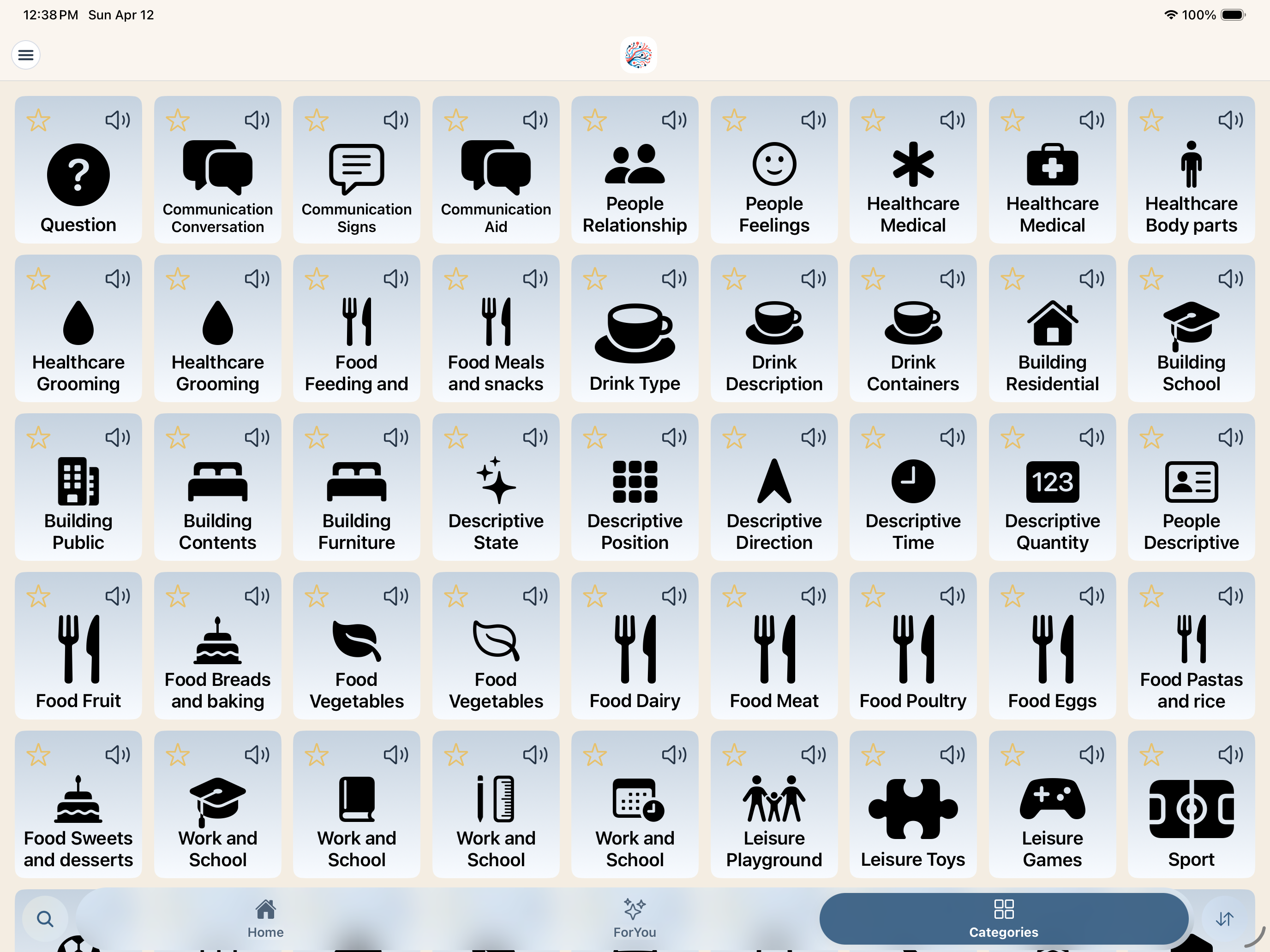 Mosaic Voice categories overview